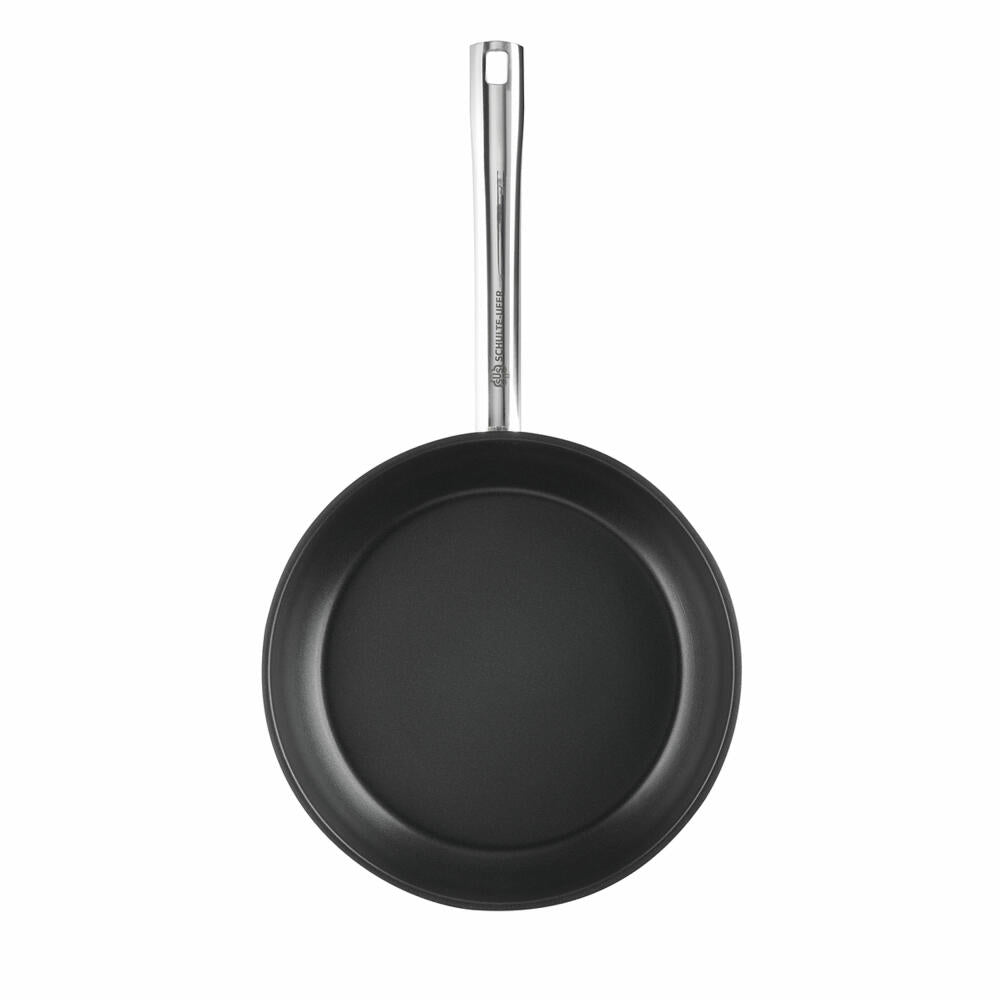 Schulte-Ufer frying pan Edena, Green Life, stainless steel 18/10, silver / black, 24 cm, 6876-24