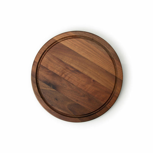 Continenta steak plate round, cutting board, steak plate, serving board, wooden board, walnut wood, Ø 28 cm, 4205