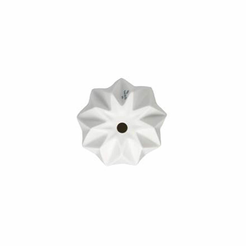 Goebel Kerzenhalter Polygono Star, Kerzenständer, Biskuitporzellan, Biskuit weiß, H 12.5 cm, 14005621
