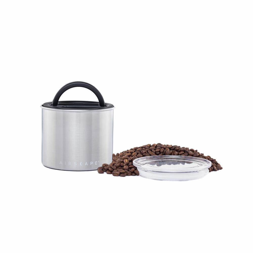 Airscape Stainless Steel Aroma Container Small, Coffee Can, Storage Can, Stainless Steel, Brushed Silver, AS0104