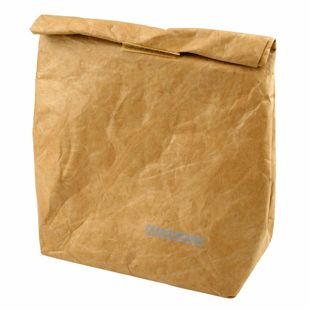 Fackelmann Lunchbag Papierlook, Frühstücksbeutel, isoliert, Tyvek, braun, 30 x 21 cm, 47186