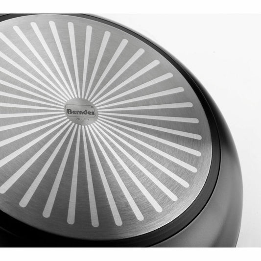 Berndes Crêpepfannen Crêpepfanne, Pfanne, Induktion, Crêpes, Pfannkuchen, Antihaftversiegelung, Aluminium, Schwarz, Ø 28 cm, 011289