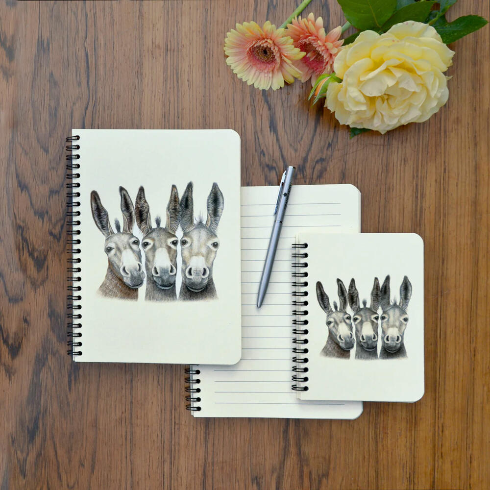 Charlotte Nicolin Notepad A5 Amigos, Hardcover Spiral Notebook, 50 lined pages, 100 g paper, SNPA59115