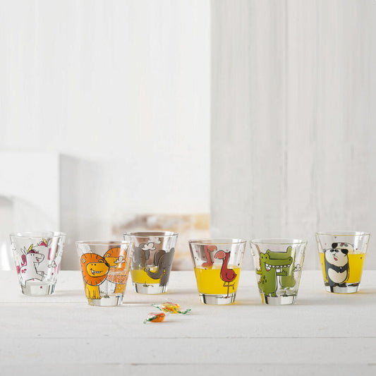 Leonardo Trinkglas BAMBINI Löwe, Kinderglas, Glas, Kalk-Natron Glas, Mehrfarbig, 120 ml, 017899