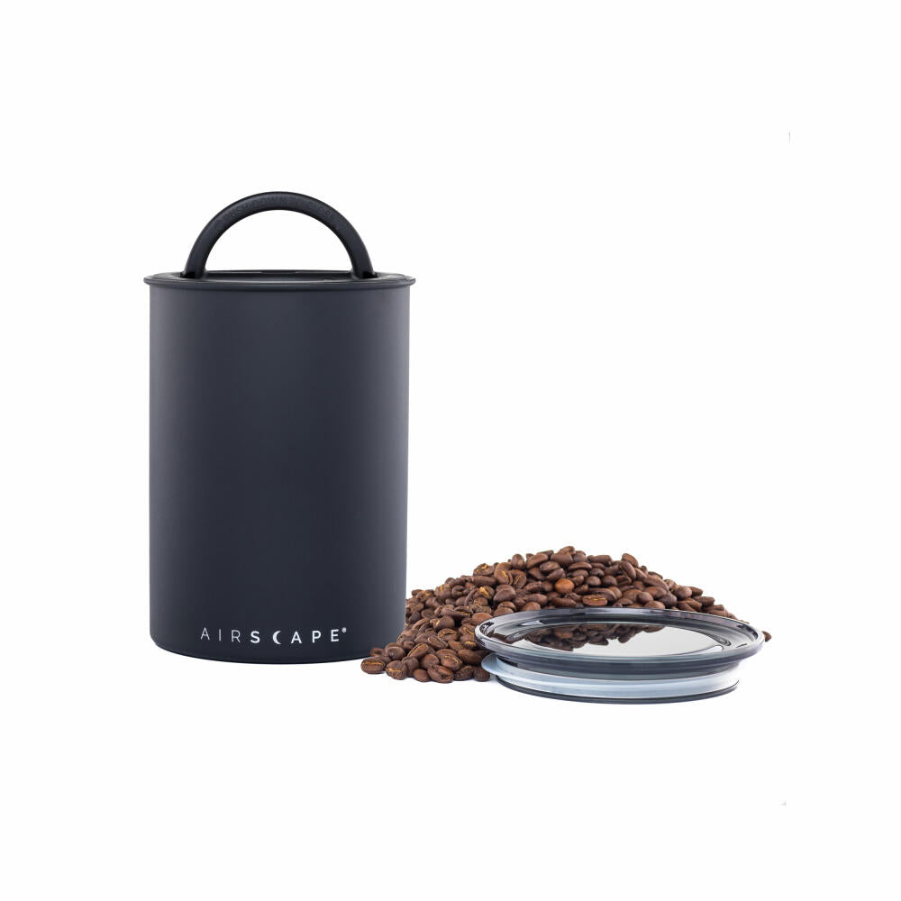 Airscape Stainless Steel Aroma Container Medium, Coffee Can, Storage Can, Stainless Steel, Black Matt, AS1707
