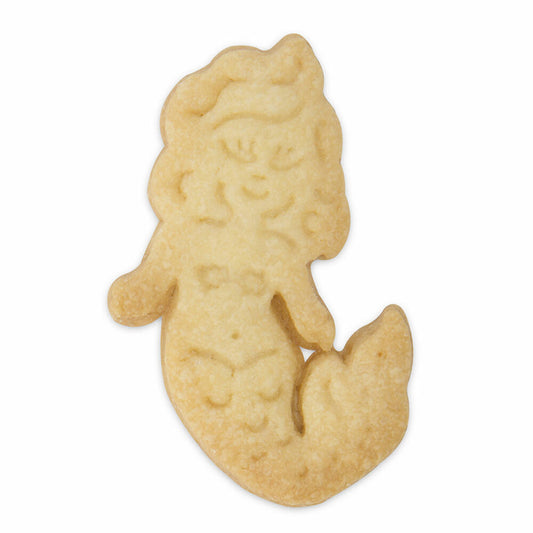 Städter Präge-Ausstecher mit Auswerfer Meerjungfrau, Ausstechform, Plätzchenform, Keks, Plätzchen, Kunststoff, 6 cm, 171787