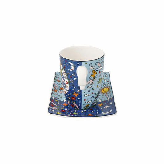 Goebel Künstlertasse James Rizzi - Give Peace a Chance, Fine Bone China, Bunt, 0.4 L, 26102801