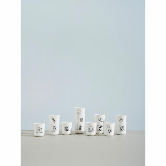 Rig-Tig Tasse Moomin ABC - J, Becher mit Buchstabe, Kunststoff, Weiß, 200 ml, Z00706-J