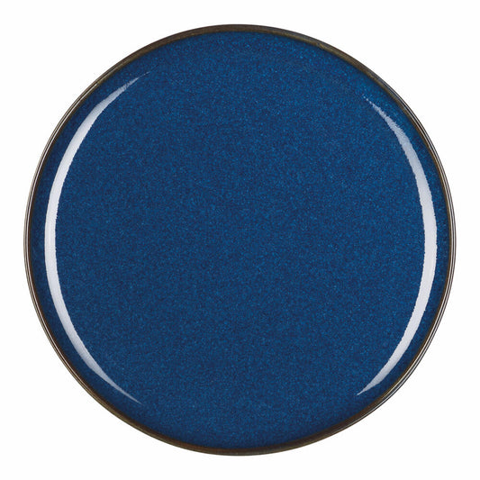 ASA Selection bread plate, bread plate, dinner plate, cake plate, dessert plate, stoneware, Midnight Blue, Ø 14.5 cm, 27131119