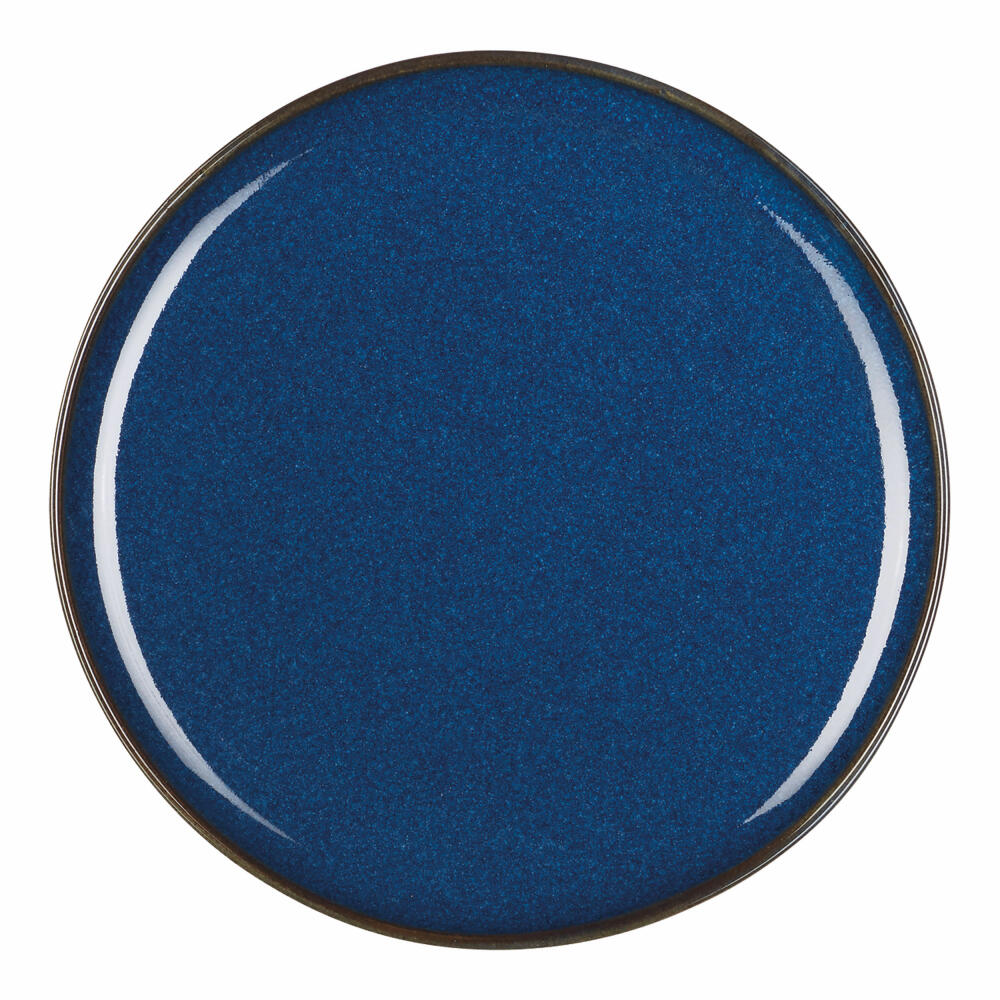 ASA Selection bread plate, bread plate, dinner plate, cake plate, dessert plate, stoneware, Midnight Blue, Ø 14.5 cm, 27131119