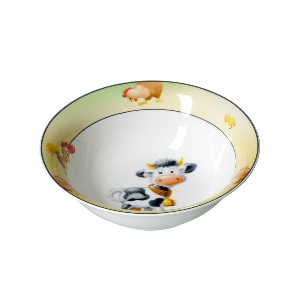 Ritzenhoff & Breker Animals Muesli Farm Animals, Cereal Bowl, Bowl, Porcelain, Ø 16.5 cm, 428346