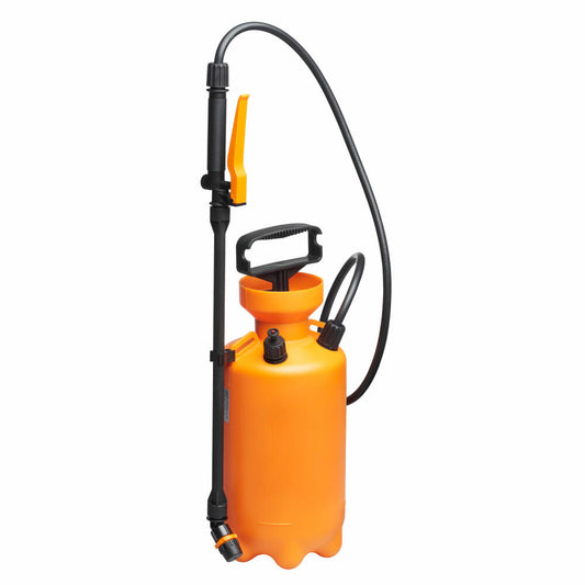 Fiskars Drucksprüher 5 L, Gartensprüher, Bewässerer, Sprühbehälter, Kunststoff, Orange, 1025934