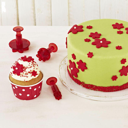 Birkmann Ausstechformen-Set Blume Lilie, 3-tlg., Ausstecher, Plätzchenform, Keks, Plätzchen, Kunststoff, 160446