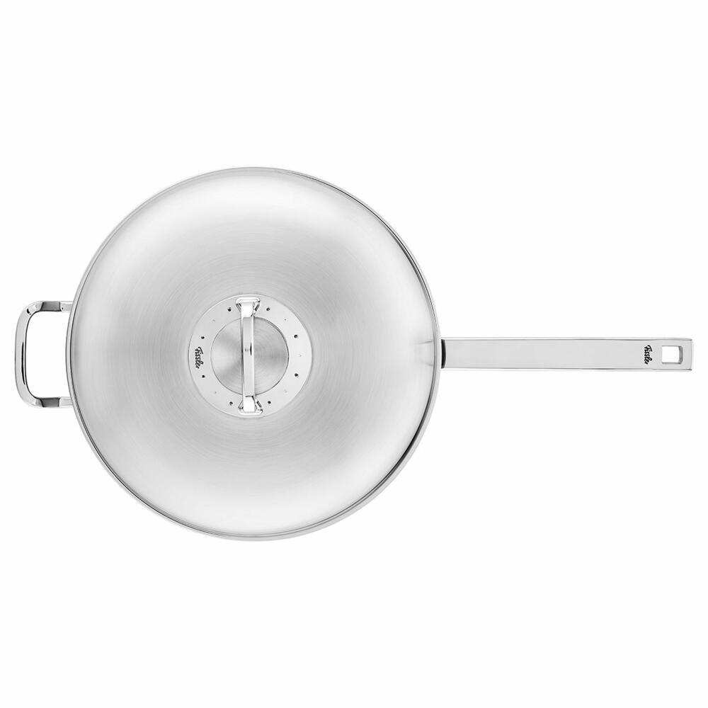 Fissler Wok Original-Profi Collection mit Metalldeckel, Edelstahl 18/10, Silbern, 32 cm, 084-898-32-000