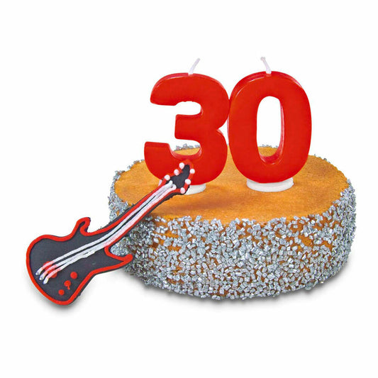 Städter Kerzen Ziffer 0, mit Halter, Zahl, Geburtstagskerzen, Kuchenkerzen, Geburtstag, Kerze, Rot, 4.5 cm, 910577