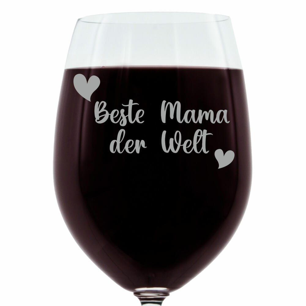 Leonardo wine glass, gift mood glass with engraving, mood glass, best mom in the world, bold, 400 ml