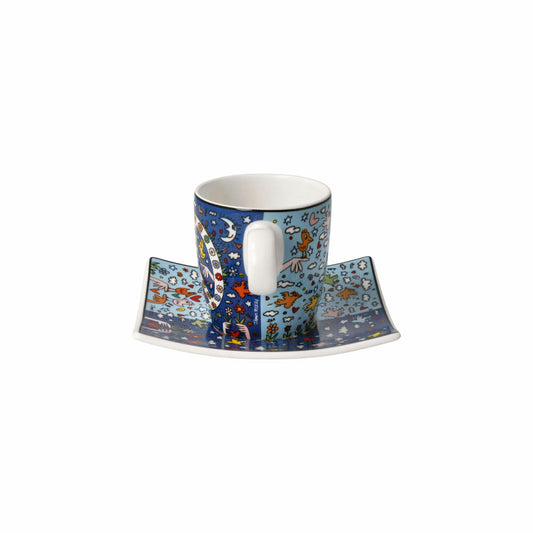 Goebel Espressotasse James Rizzi - Give Peace a Chance, Fine Bone China, Bunt, 0.1 L, 26102741