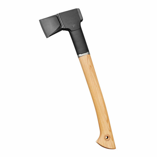 Fiskars Norden splitting axe N12, wood splitting axe, axe, tool, carbon steel, hickory wood, FiberComp plastic, black, 1051144