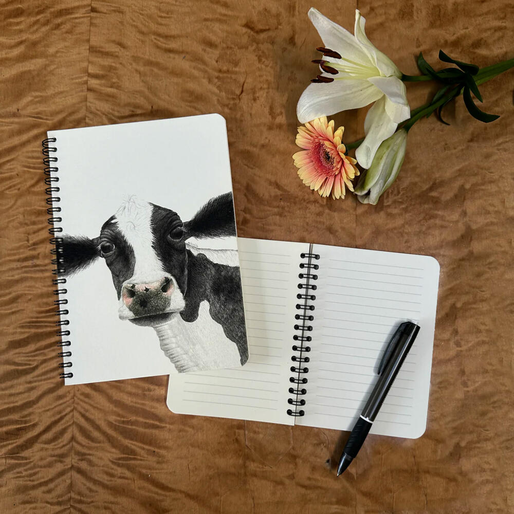 Charlotte Nicolin Notepad A5 Pink, Hardcover Spiral Notebook, 50 lined pages, 100 g paper, SNPA59117