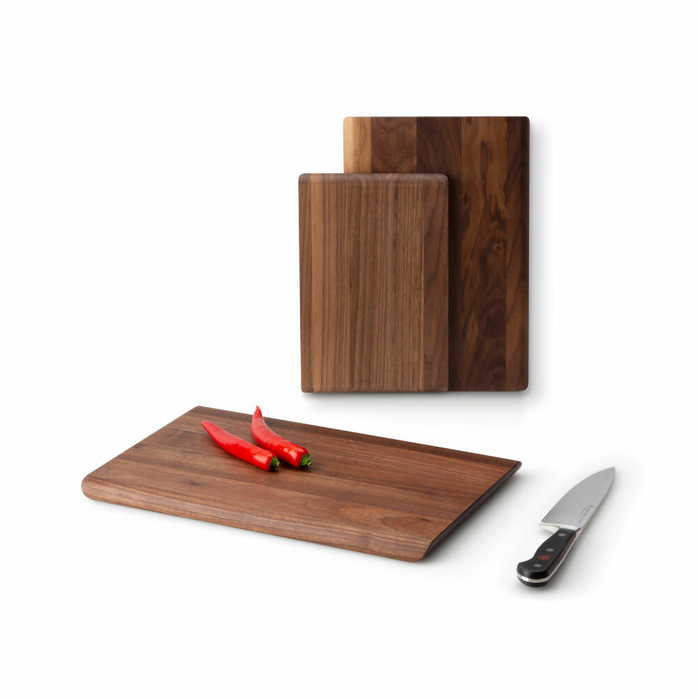 Continenta cutting board, kitchen board, wooden board, serving board, walnut wood, 36 x 24 cm, 4222