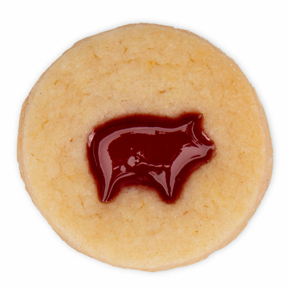 Städter Ausstecher Schwein in Ring Mini, Ausstechform, Plätzchenform, Keks, Plätzchen, Edelstahl, Ø 3 cm, 955332