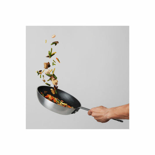 Comas Deep Frying Pan Vulcano, Pan, Aluminium, Silver, Black, 36 cm, 9975