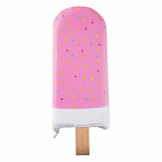 Donkey Products Pencil Pops Strawberry Sprinkle, Federmäppchen, Mäppchen, Stift Tasche, Baumwolle, Poliyester, Pink, Weiß, 21 cm, 400408