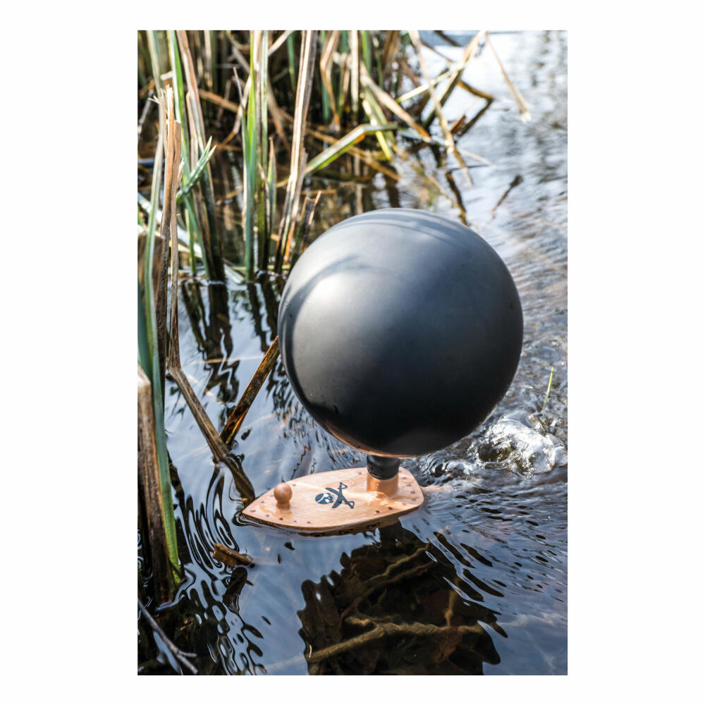 Donkey Products Balloon Puster Sea Tiger, Holzboot mit Luftballon, Holz Boot, Schiff, Wasserspielzeug, Spielzeug, L 13 cm, 900209