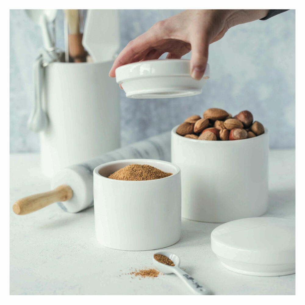 Maxwell & Williams Epicurious storage jar, storage jar, porcelain, white, 1 L, IA0054