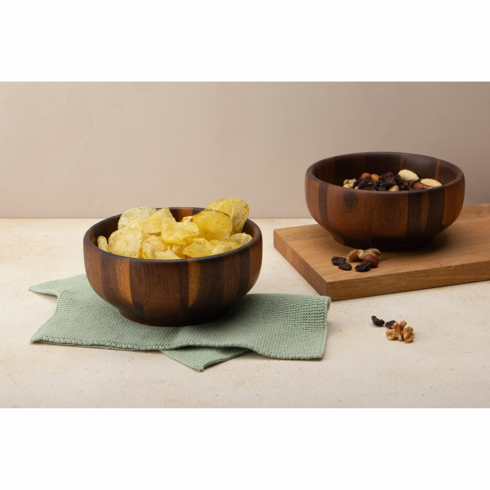 Continenta Schüssel, Schale, Snackschale, Obstschale, Akazie, Ø 16 x 7 cm, 4845
