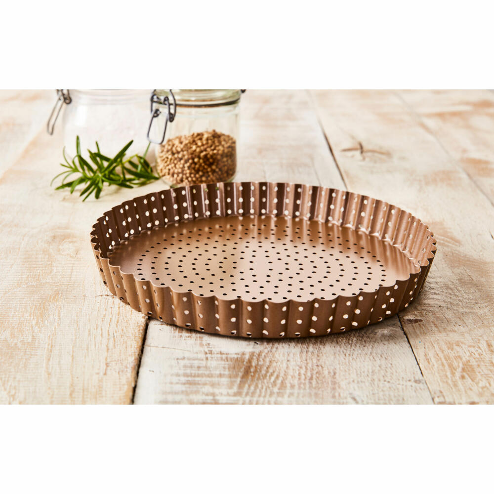 Birkmann Laib & Seele Quiche- & Tarteform, Quicheform, Backform, Kuchenbackform, Karbonstahl, Ø 20 cm, 210547