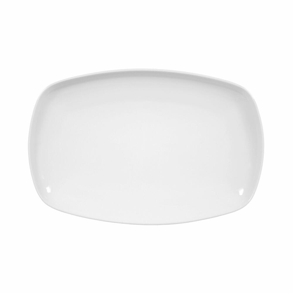 Seltmann Weiden Lido Square Plate, Serving Plate, Serving Plate, Porcelain, White, 25 x 16.3 cm, 001.764557
