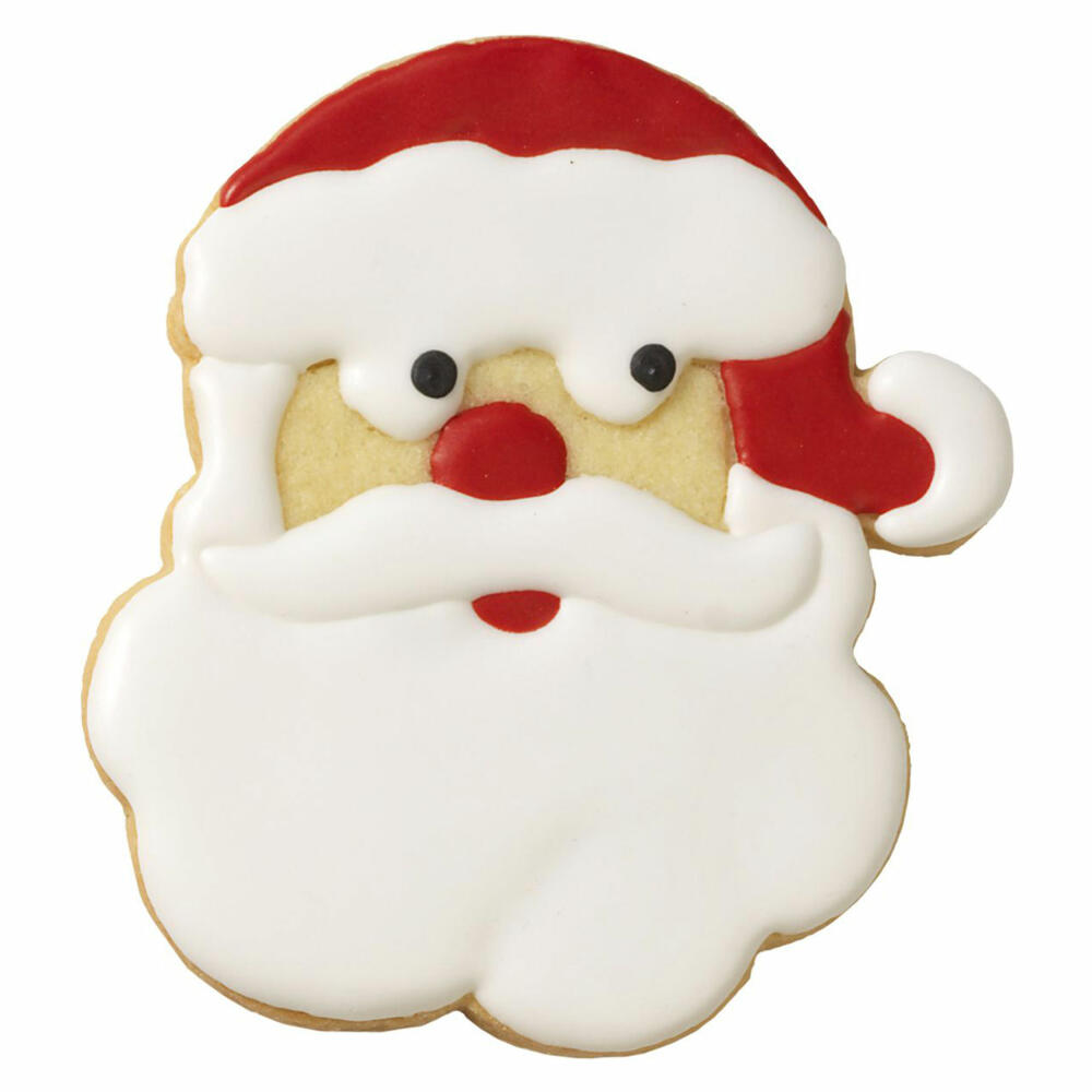 Birkmann Ausstechform Weihnachtsmann-Gesicht, Ausstecher, Plätzchenform, Keks, Plätzchen, Edelstahl, 10.4 cm, 197169