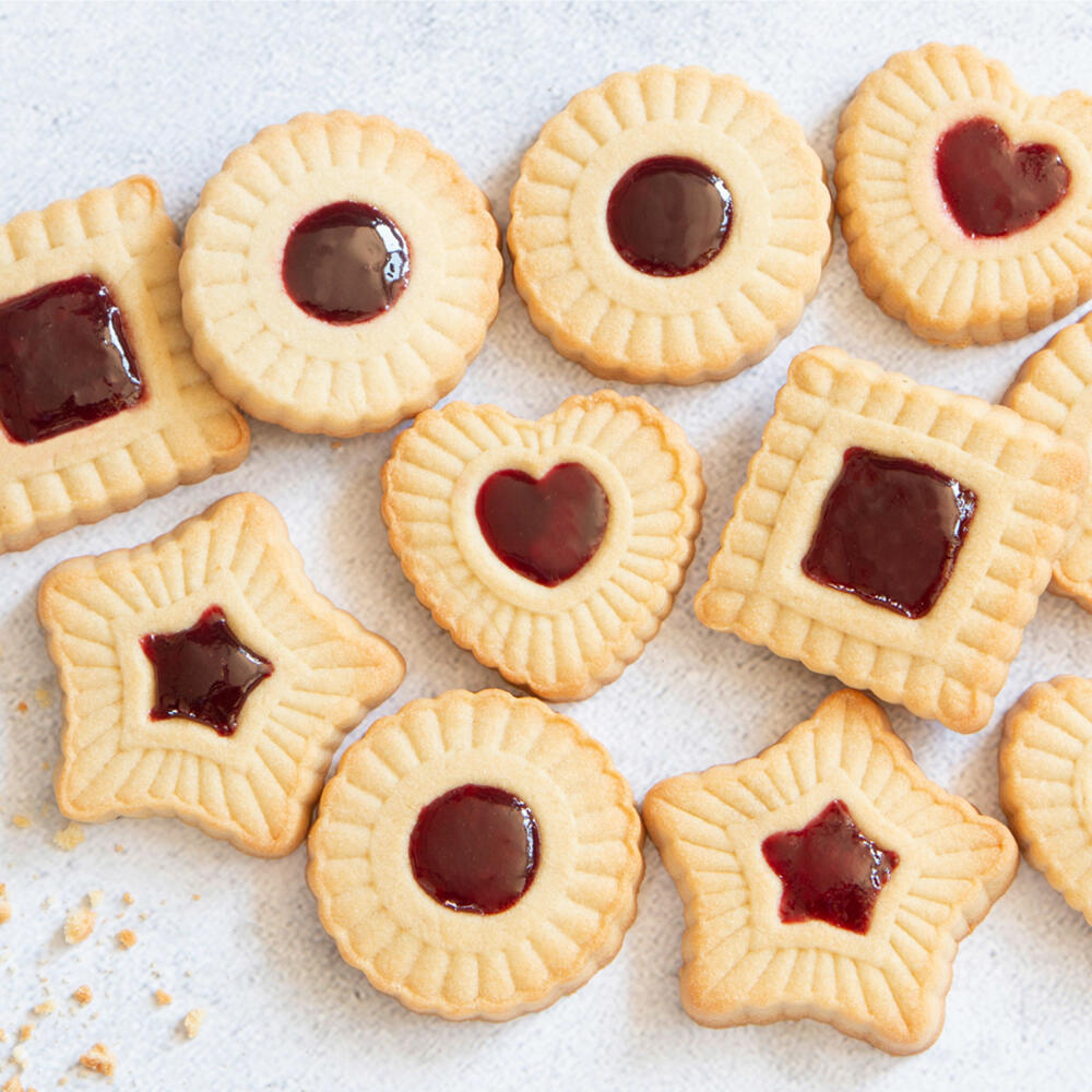 Städter Präge-Ausstecher mit Auswerfer Quadrat Gewellt, Ausstechform, Plätzchenform, Keks, Plätzchen, Kunststoff, 6 x 6 cm, 169913