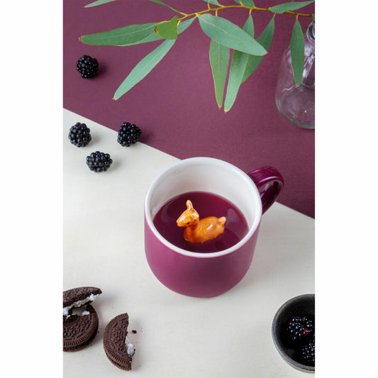 Donkey Products Animal Mug Anna, Mug with Alpaca, Animal Mug, Porcelain, Purple, 150 ml, 210343