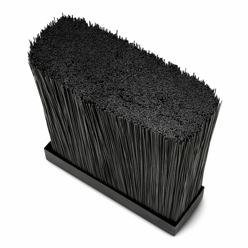 Continenta Messerblock mit flexiblem Einsatz, Untensilienbehälter, Messeraufbewahrung, Messer Block, Gummibaumholz, 27.55 x 9 x 21.5 cm, 3315