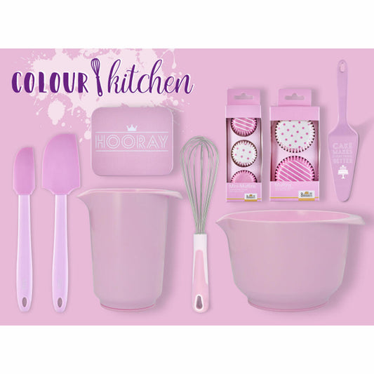 Birkmann Colour Kitchen whisk, mixing whisk, whipping whisk, stainless steel / plastic, pink, 27 cm, 422384