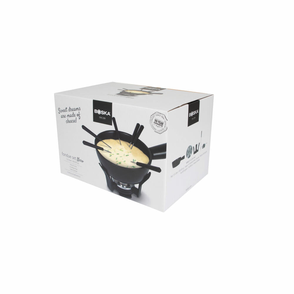 Boska Fondue-Set Nero, Käsefondue, 9-tlg., Schokofondue, Käsezubehör, 853528