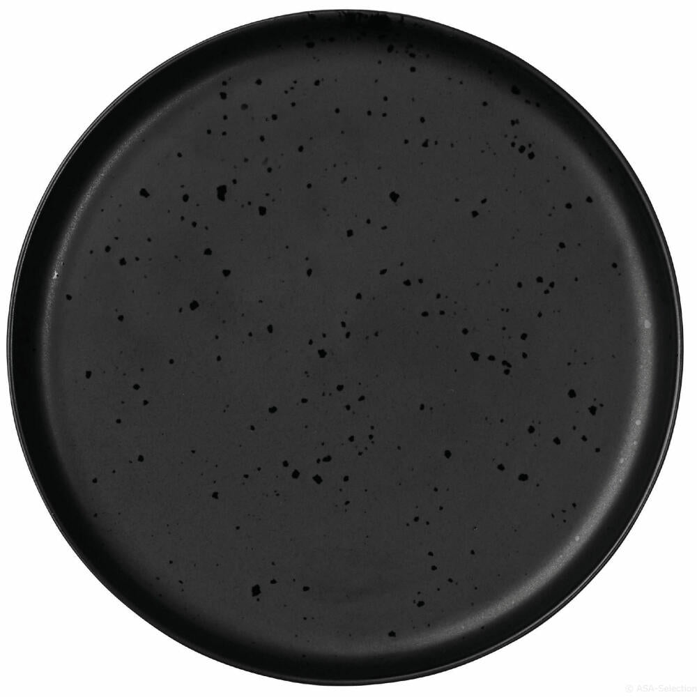 ASA Selection coppa kuro bread plate, bread plate, dessert plate, cake plate, porcelain, black matt, Ø 15 cm, 19120190