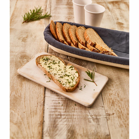 Birkmann Bezug für Gärkörbchen länglich, groß, passend für Artikel 208995, Körbchenbezug, Baumwolle, Schwarz, 700673