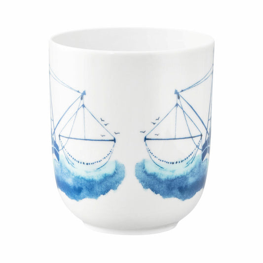 Seltmann Weiden mug with handle, coffee mug, tea cup, cup, porcelain, fishing boat, 400 ml, 001.769164