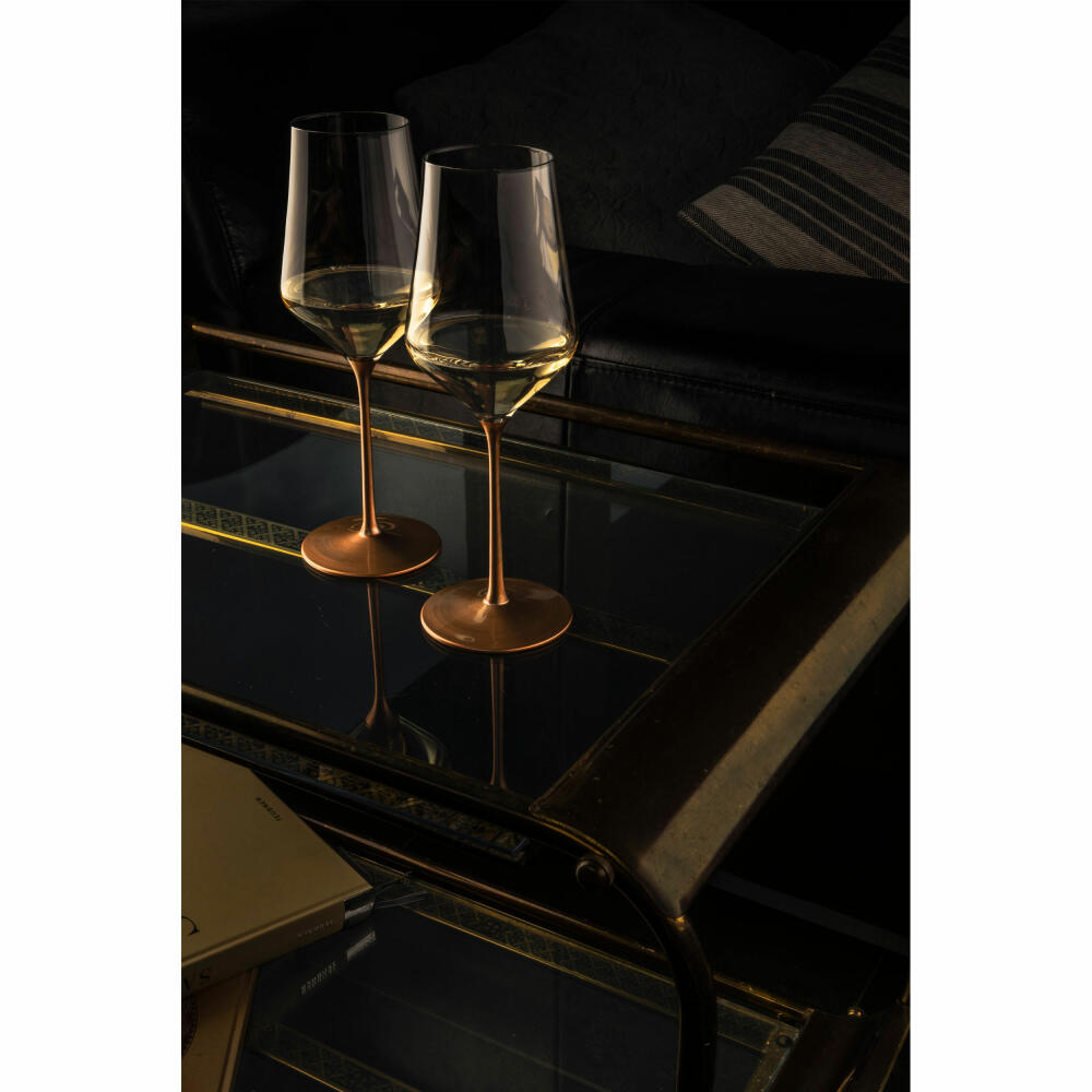 Eisch Mug Set of 2 Kaya, Drinking Cups, Glasses, Crystal Glass, Copper, 550 ml, 77311892