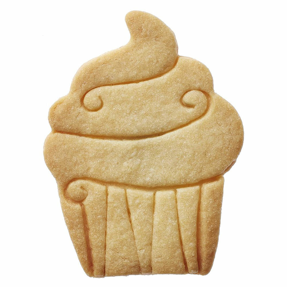 Birkmann AES Ausstechform Cupcake Cream, Ausstecher, Plätzchenform, Keks, Plätzchen, Edelstahl, 9 cm, 190870