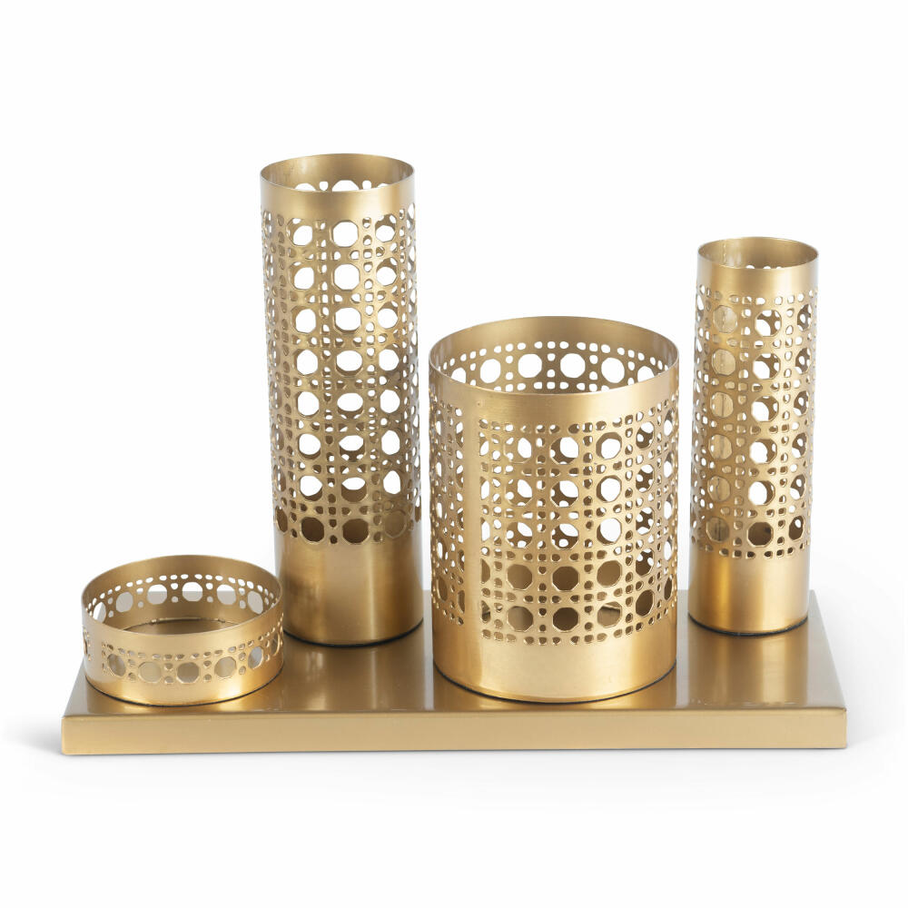 Authentic Models Stiftehalter, Utensilienhalter, Schreibtischorganizer, Eisen, Goldfarben, DA004