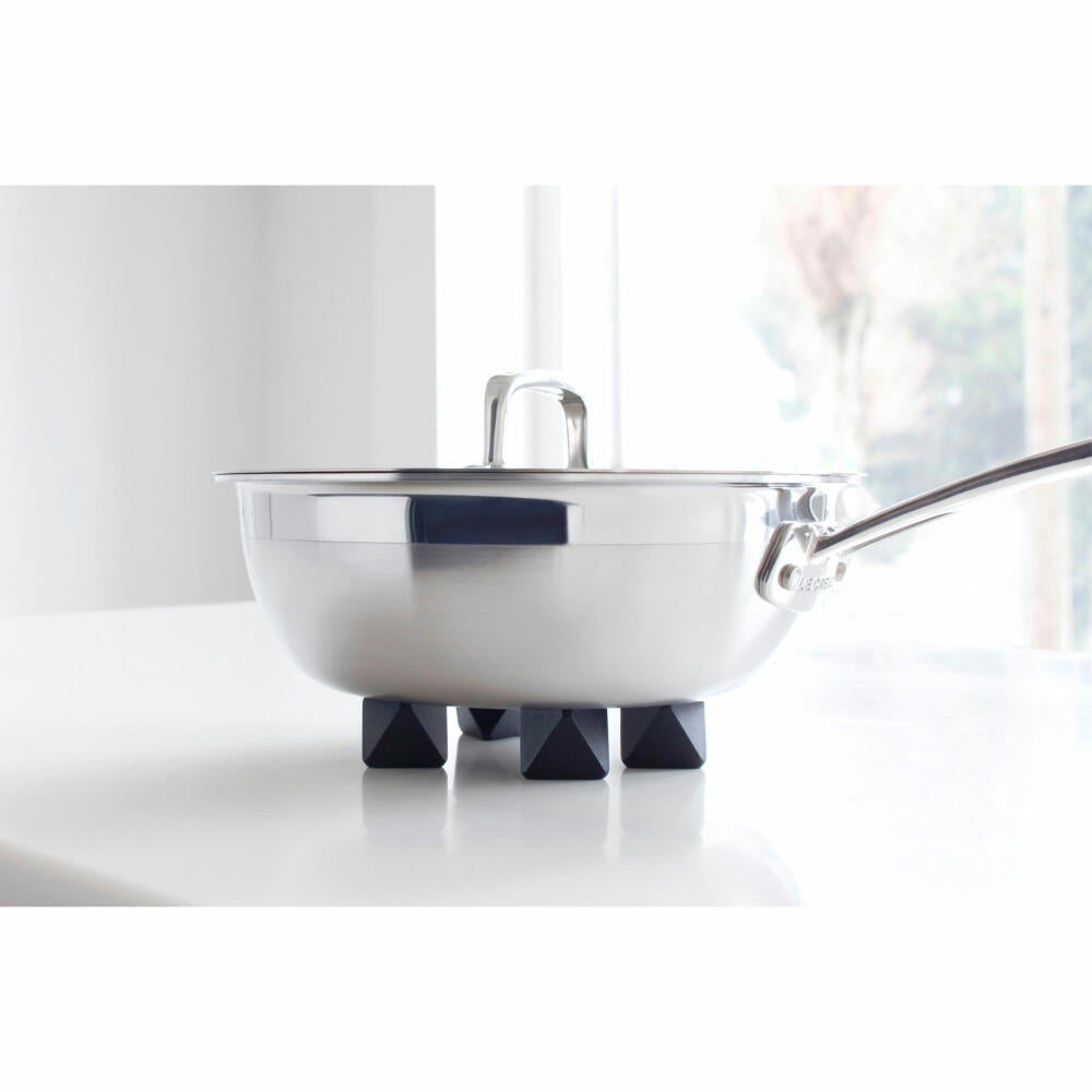 Authentics 4Hot Topfuntersetzer, 4 Würfel-Untersetzer, Silikon, Schwarz, 1085626