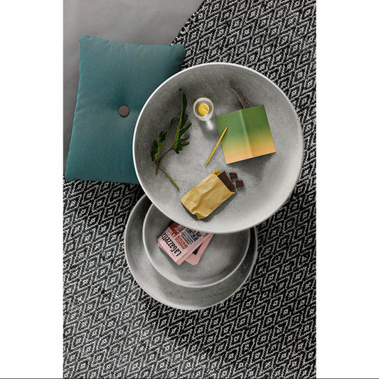 Blomus Moon Dekoschale, Klein, Deko Servier Tablett, Polystone, Beton, Ø 40, 65445