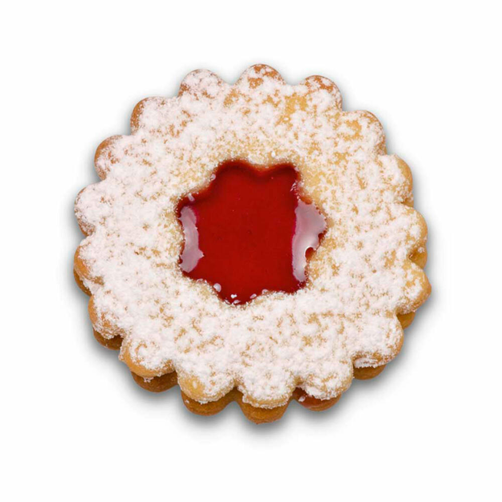Städter Linzer-Ausstecher mit Auswerfer Linzer Blume, Ausstechform, Plätzchenform, Keks, Plätzchen, Zerlegbar, Edelstahl, Ø 4.8 cm, 966025