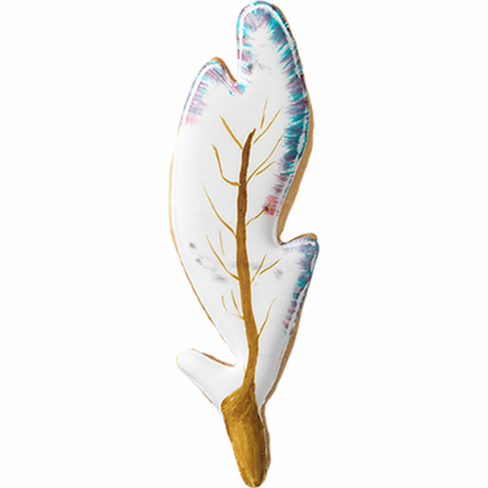 Birkmann Ausstechform Feder, Ausstecher, Plätzchenform, Keks, Plätzchen, Weißblech, 8 cm, 123366