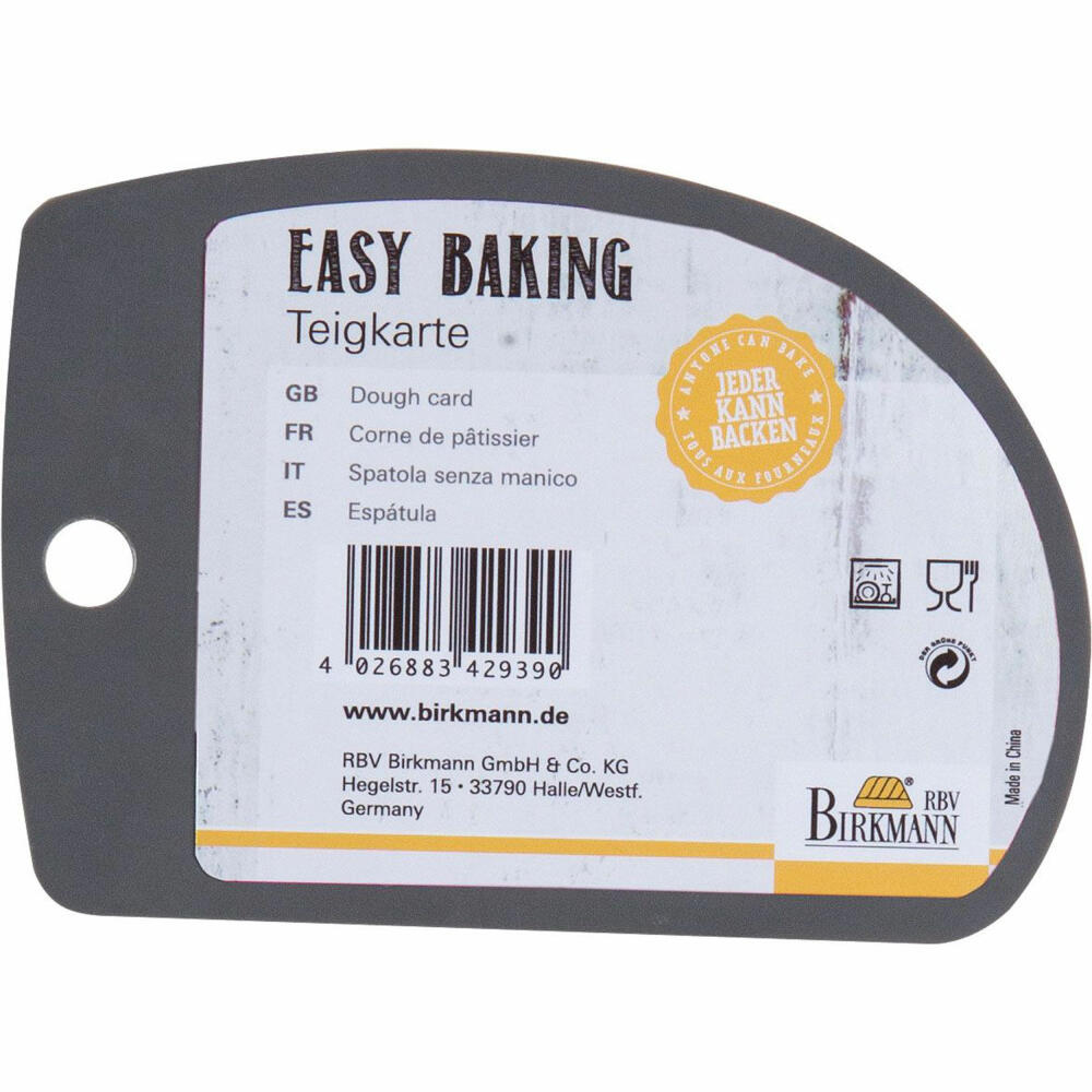 Birkmann Easy Baking Teigkarte, Teig Karte, Backform, Teigschaber, Kunststoff, 11 cm, 429390