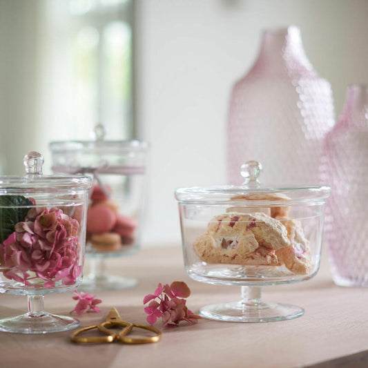 Leonardo Dose auf Fuß RAVENNA, Aufbewahrungsdose, Döschen, Glas, Klar, 20 cm, 018612